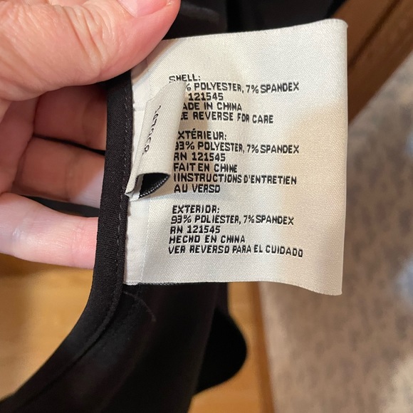 London Fog Black DB Trench Coat Silver Hardware L Women New Heritage Mod XL - Picture 8 of 8